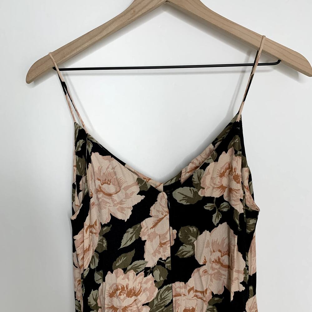Reformation Luma Floral Spaghetti Strap Maxi Dress Womens Black Small - Picture 4 of 14